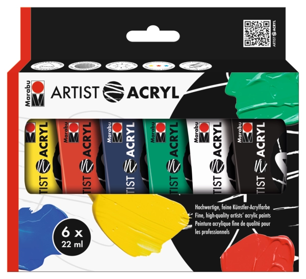 Marabu Artist Acryl 6pc assortment