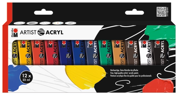 Marabu Artist Acryl 12pc assortment