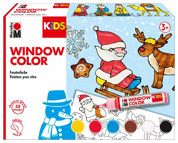 Marabu KiDS Window Color set "Christmas", 6 x 25 ml