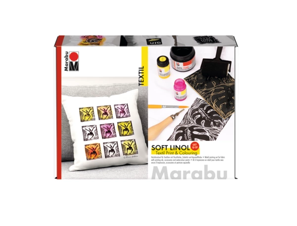 Marabu Textil Soft Linol Print & Colouring set