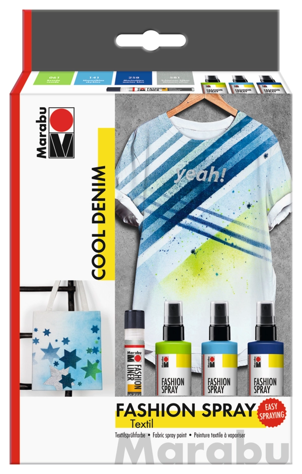 Marabu Fashion Spray Trend set "Cool Denim"