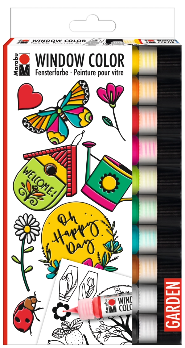 Marabu Window Color set "Garden", 10 x 25 ml