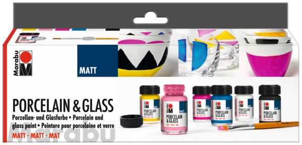 Marabu Porcelain &amp; Glass Matt starter set