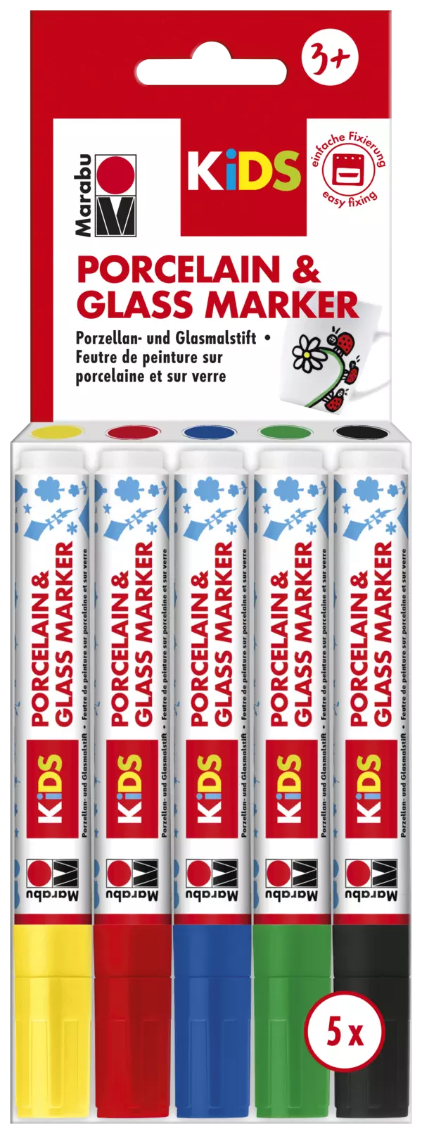 Marabu KiDS Porcelain Glass Marker MAXI FUN
