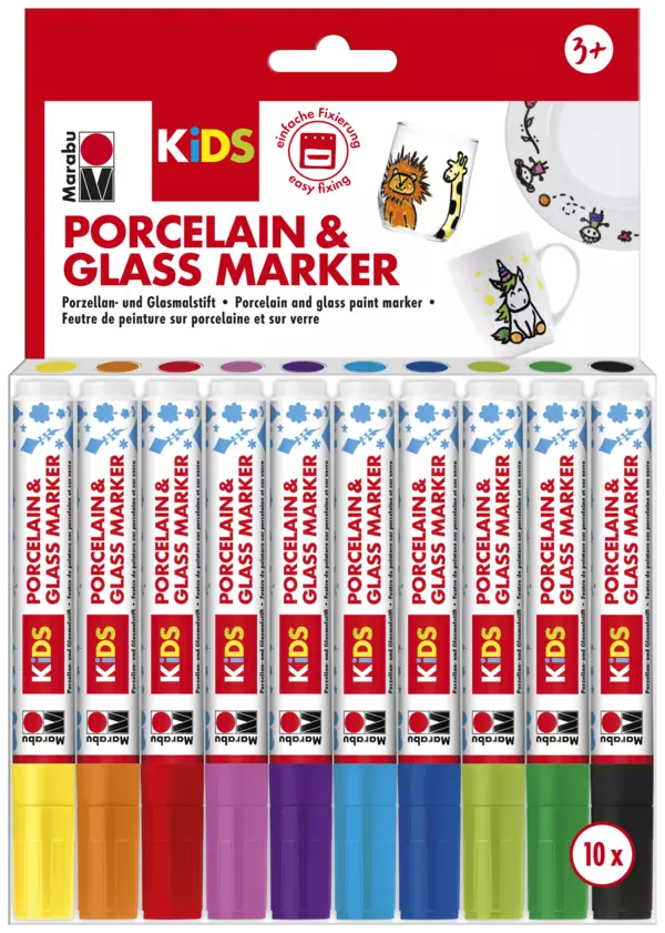 Marabu KiDS Porcelain & Glass Marker MEGA FUN