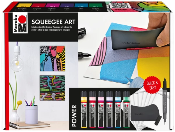 Marabu Acryl Color Set SQUEEGEE ART POWER