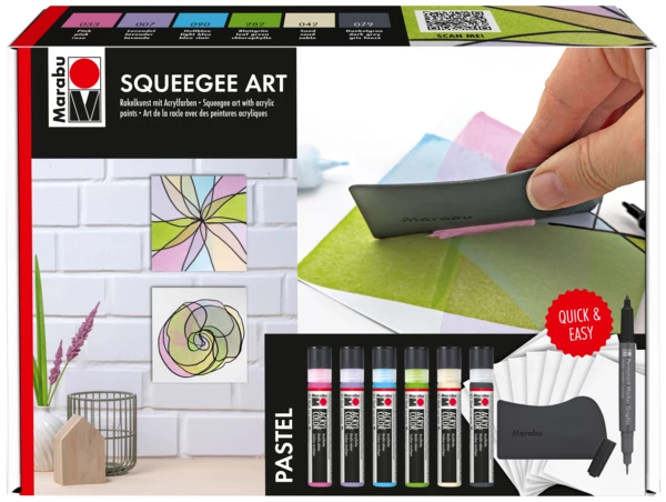 Marabu Acryl Color Set SQUEEGEE ART PASTEL