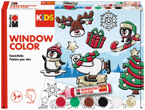 Marabu KiDS Window Color Set "Winterspaß", 6 x 25 ml