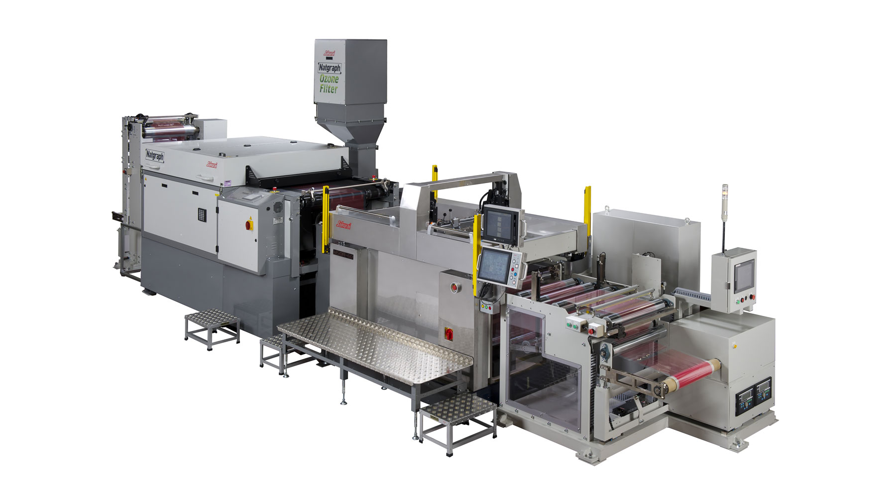 The Sakurai MSDR Series is a line of high-precision presses for roll-to-roll screen printing